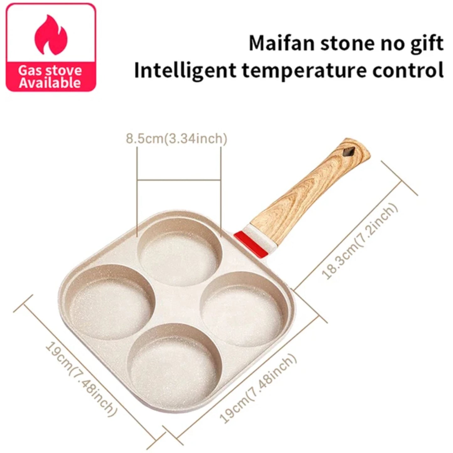 1 Pc Thickened 4 Holes Omelette Pan Non-Stick Egg Grilled Steak Breakfast Making Cooking Eggs Ham Oven tray Air fryer liner