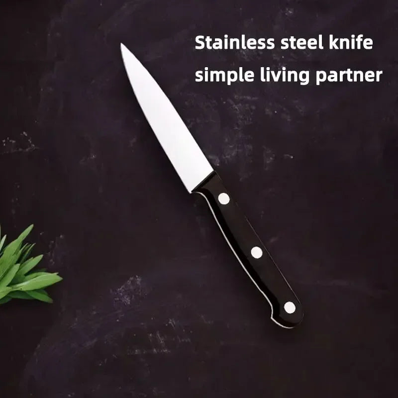 3-Pack Black Fruit Knife Kitchen Professional Chef Knife Sharp Portable Kitchen Utensil Knife Peeling Anti-rust Anti-stick