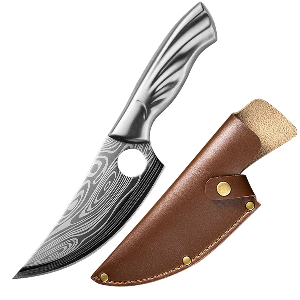 5.5 "Damascus Kitchen Knife All steel 5CR15 boning knife, stainless steel home women's sharp meat/chopping knife, 1/2 cutter