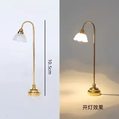 Dollhouse Miniature Furniture Decoration Item Fashion Simulation Can Be Bright Chandelier/floor Lamp Decor Accessories Toys
