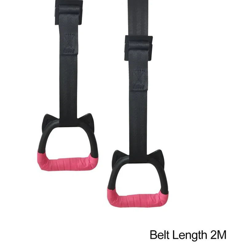 Household Kids Gymnastic Rings Sling Ring Fitness Horizontal Bar Pull-up Indoor Sports Lumbar Traction Handle Children Fitness