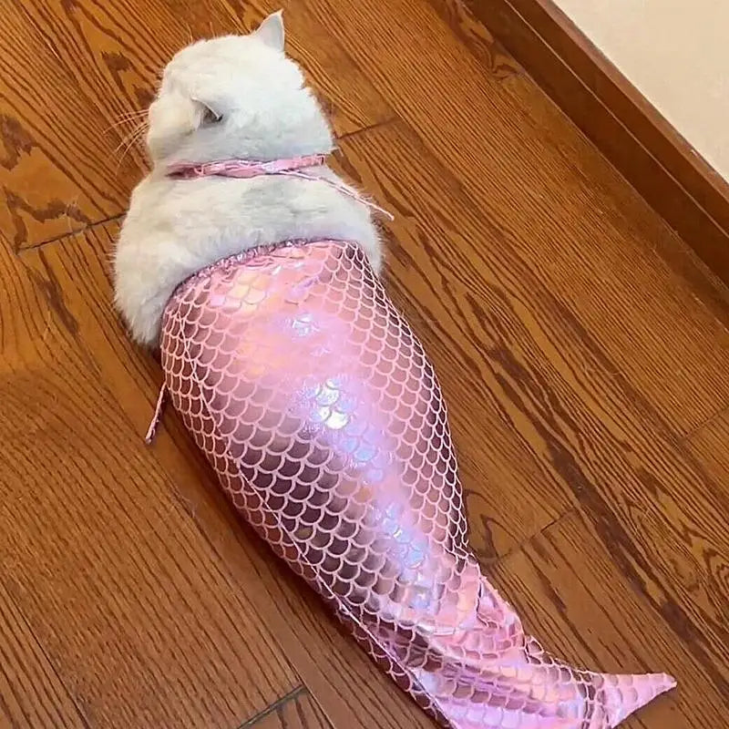 Cute Mermaid Pet Skirt Funny Creative Halloween Cats Cosplay Costume Pets Dressing Flash Puppy Dress Cat Dog Pet Clothes dress