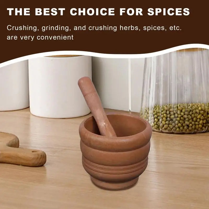 Pp Mortar And Pestle Set Garlic Herb Spices Mixing Grinding Crusher Bowl Hand Food Grinder Durable Restaurant Kitchen Tools