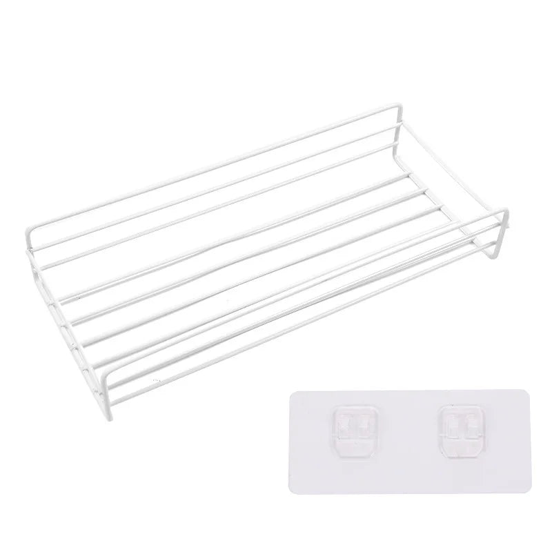 Bathroom Shelf Shower Wall Mount Shampoo Storage Holder With Suction Cup No Drilling Kitchen Storage Bathroom Accessories