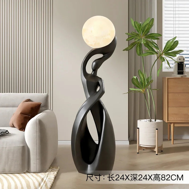 Sculpture 82cm Creative Abstract Art Ornament Lamp Luxury Living Room TV Cabinet Sofa Side Floor Decoration Home Decor Gift