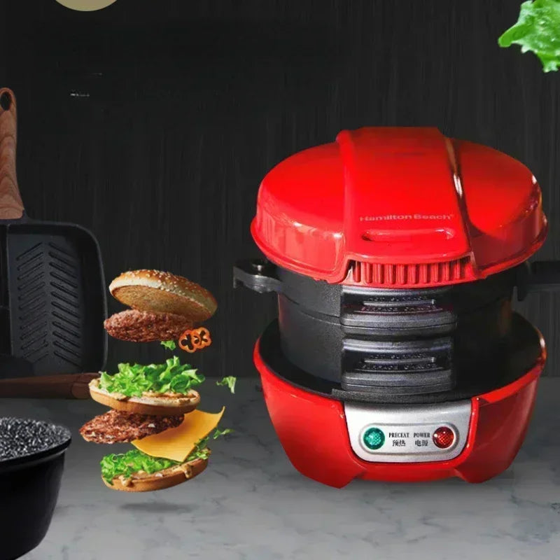 Burger Machine - Home small breakfast machine. Multi-function light food maker. For bread sandwiches toaster oven