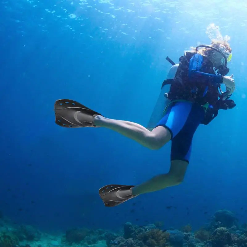 Portable Diving Fins Short Swimming Fins Flippers Snorkeling Fins Scuba Diving Flippers Swimming Training For Swimming equipment