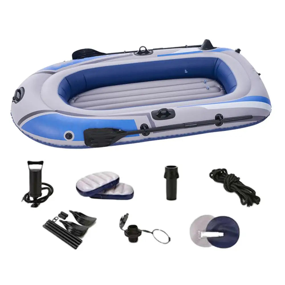 PVC Inflatable Boat Three Person Kayak High Quality Canoe Motor Boat Suitable For Fishing Rafting Diving Water Transport