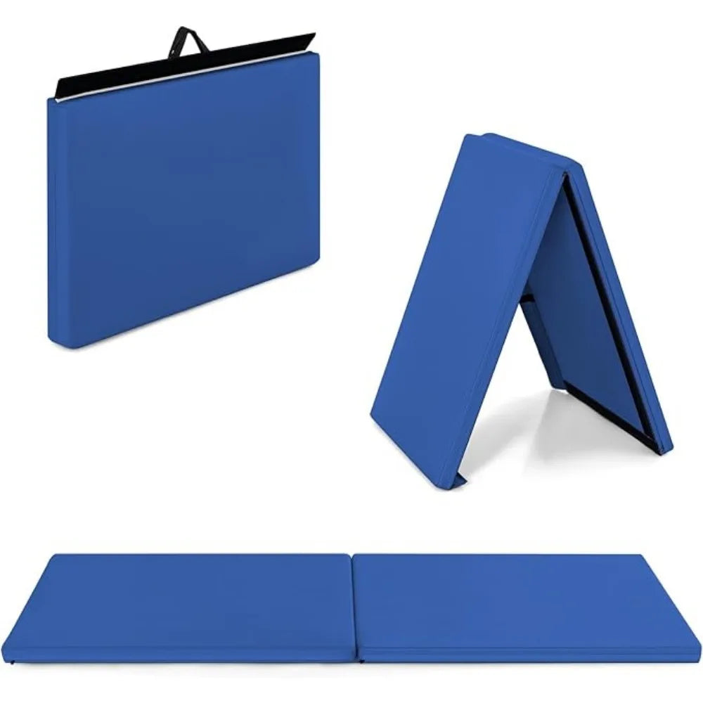 Gymnastics Mat Thick Folding Panel for for Gym, Yoga, Exercise Mat with Hook Loop Fasteners