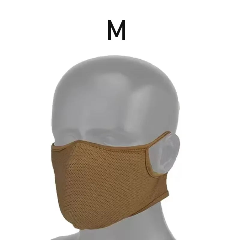 Hunting shooting mask, half face mask, equipped with silicone lining, for shooting CS war games, riding, mountaineering
