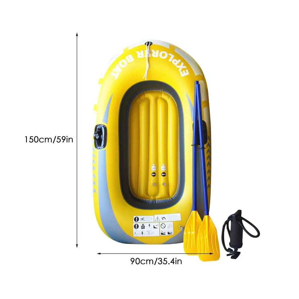 Inflatable Kayak Canoe Inflatable Fishing Boat Outdoor Floating Lake Boat 1/2 persons Inflatable Dinghy Boat Floats for Rafting