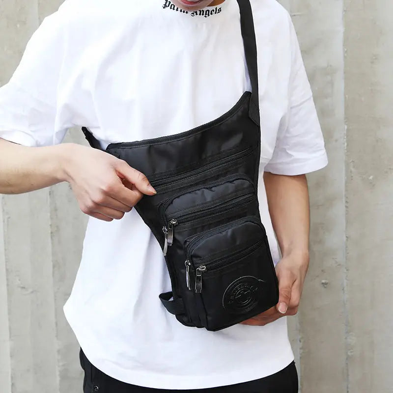 Male Hip Thigh Fanny Pack  Camouflage Motorcycle Rider Multi-Pockets Shoulder Bags High Quality Men Nylon Waist Leg Bag