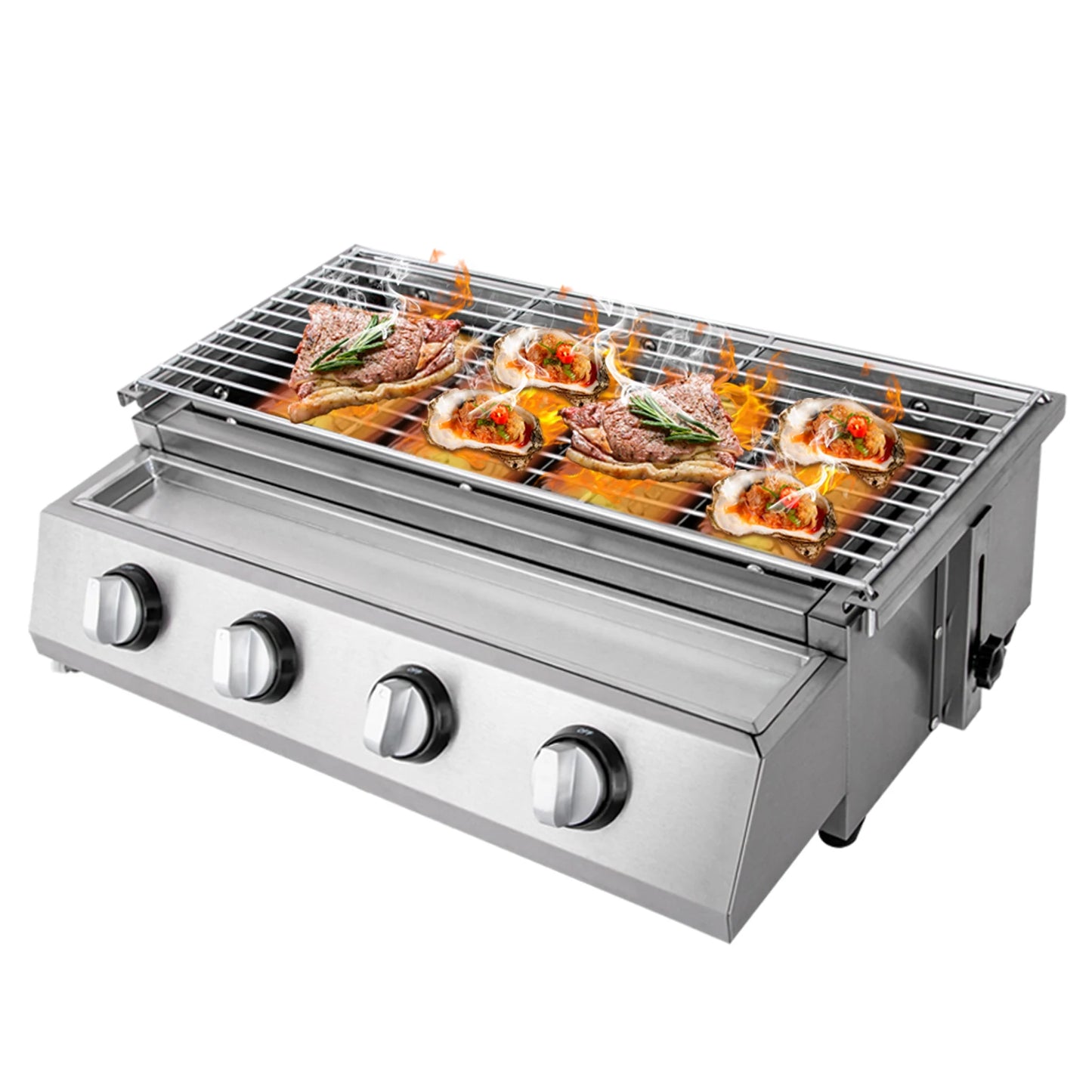 BBQ Propane Gas Stove Grill Stainless Steel Patio Garden Barbecue Grill