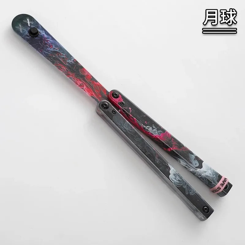 Hunting Accessories Trainer ABS Handle with Bushing Structure Butterfly Knife Training Butterfly Handshake Knife Prop