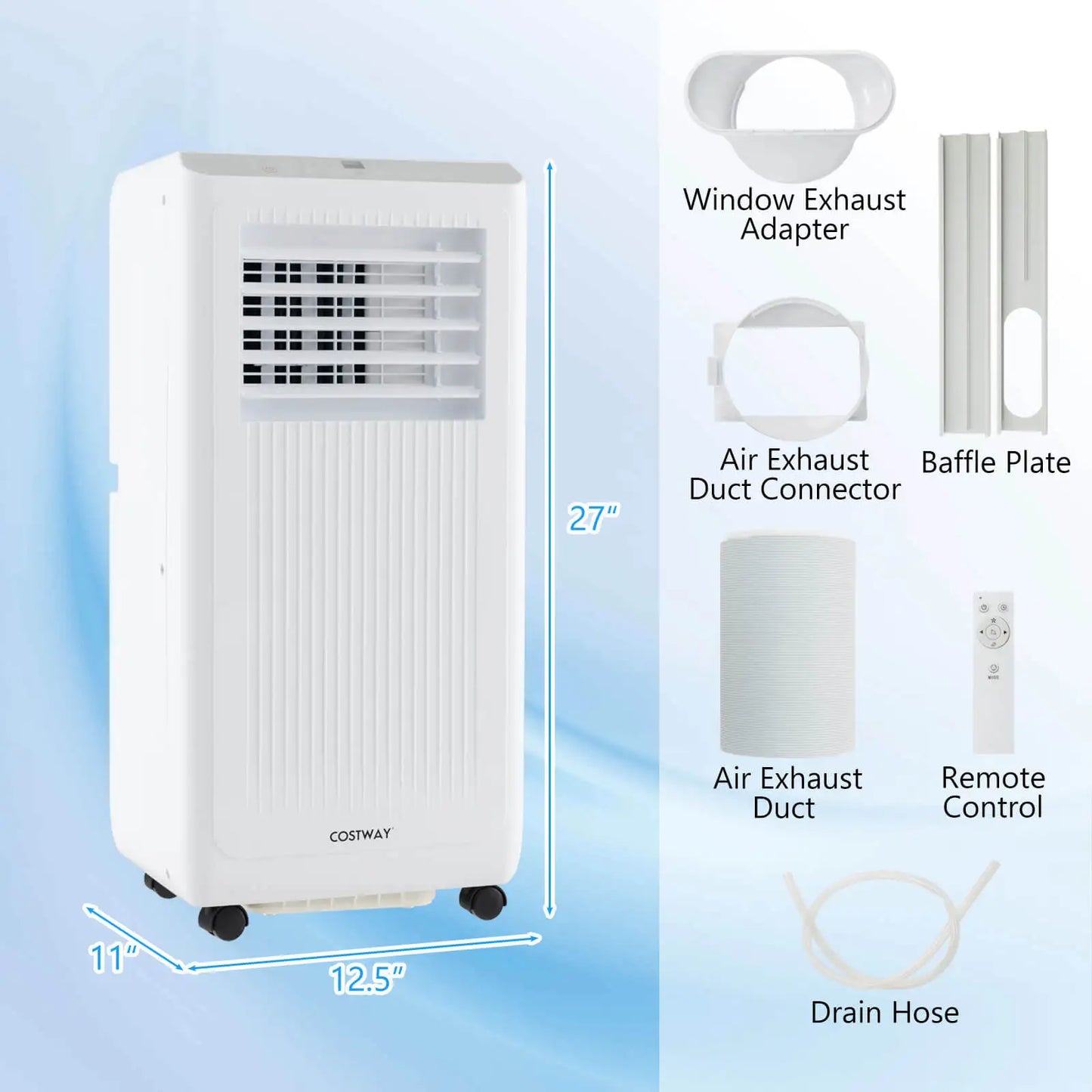 8000 BTU Portable Air Conditioner 3-in-1 Freestanding Air Cooler w/ Dehumidifier