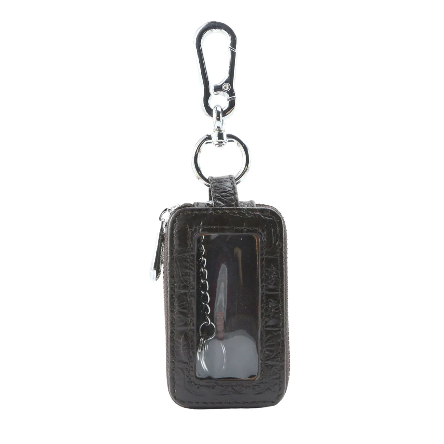 Leather Key Holder Bag Versatile Textured Leather Keychain Money Bag for Men Women Teenage Mini Wallet