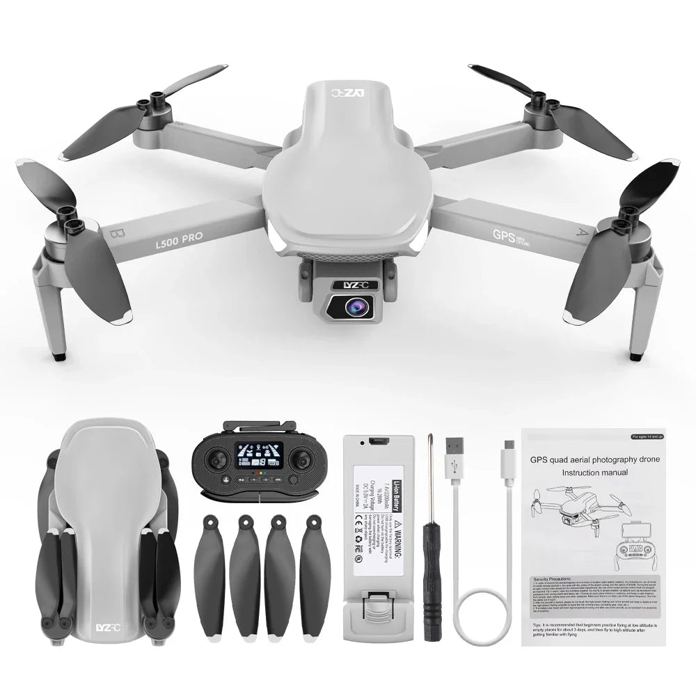 L500 PRO L500pro Drone 4K Profesional HD Dual Camera Mini GPS Drone 5G WIFI FPV RC Quadcopter 1.2KM Radio Control Toys