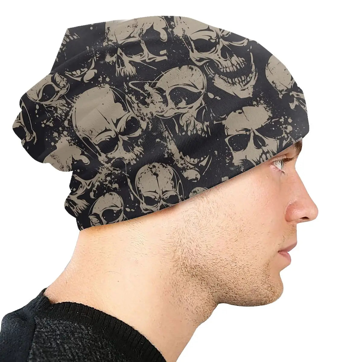 Skull Bone Skeleton Outdoor Hats Grunge Skulls Thin Hat Bonnet Special Skullies Beanies Caps Men Women's Earmuffs