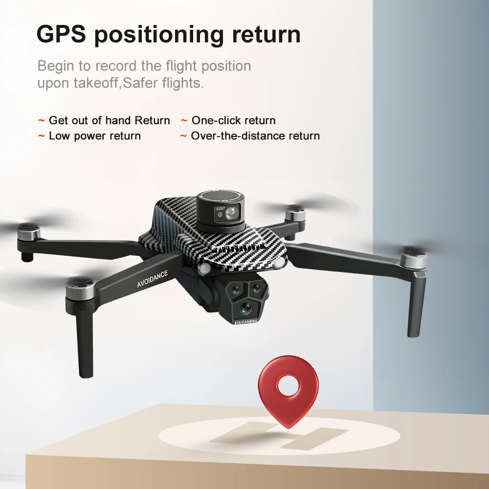 U198 Upgraded V198 5G GPS Foldab Drone 8K Professional High-definition Camera Laser Obstacle Avoidance Aerial Photography Drone