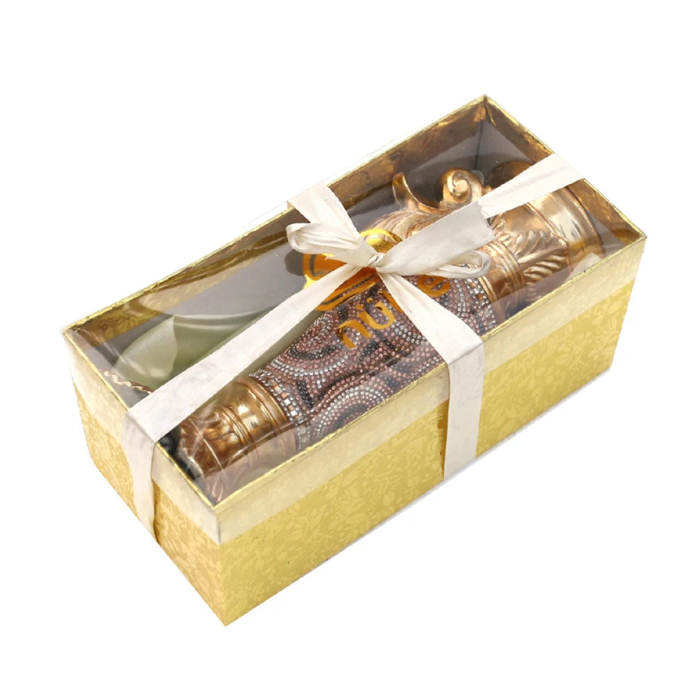 Ambrose Chrome Plated Crystal Embellished Ceramic Vase