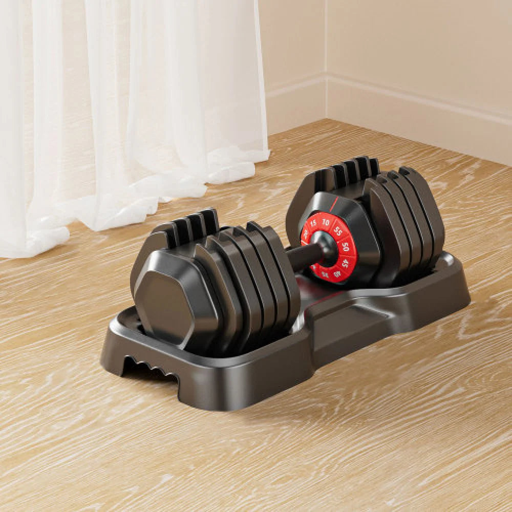 Adjustable Dumbbell Set 10 in 1 Dumbbell for Men and Women Dumbbell for Home Gym Full Body Workout Fitness Fast(10 Gears/55 LB)