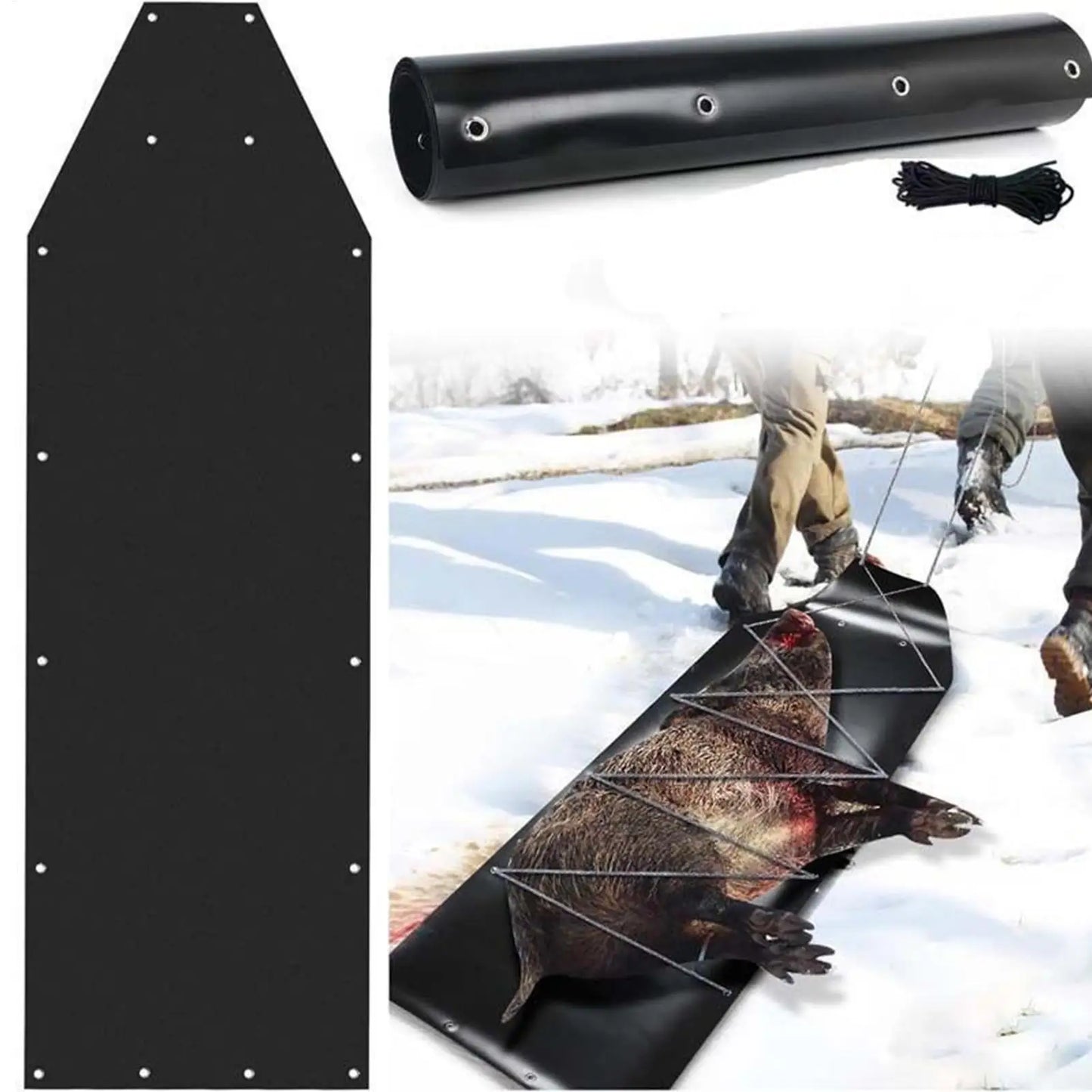 Deer Sled Heavy Duty Deer Drag Hunting Cart Hauling Cart Outdoor Gear for Transport Log Moving Trophy Dragging Men Outdoor Sandy