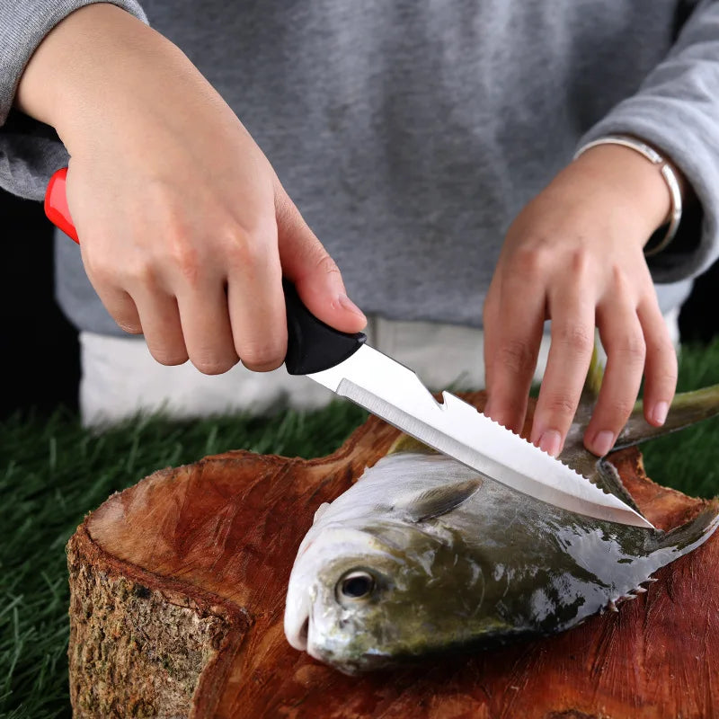 Stainless Steel Multifunctional Fishing Knife Fish Killing Knives Fish Planing Knife Kitchen Sharp Meat Cleaver Fruit Knife