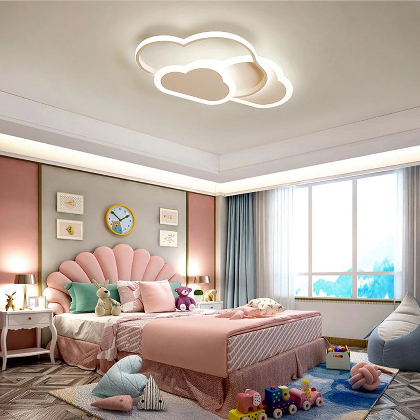 Cloud LED Ceiling Lamp 22" Modern Minimalist Lighting 52cm for Living Room Children's Room Bedroom