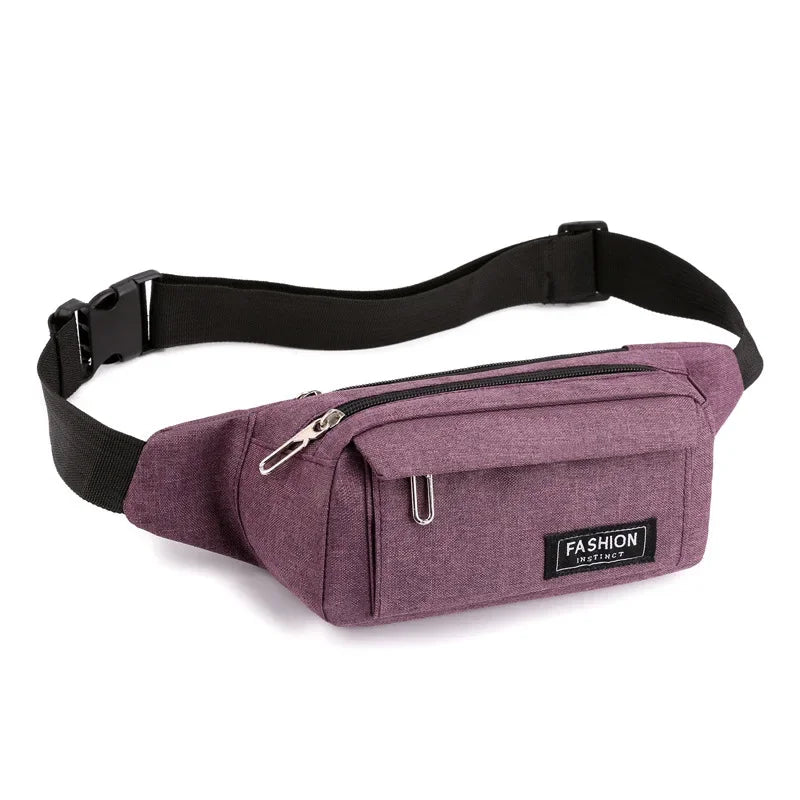 Women Waist Bag Sports Fanny Pack Men Bum Hip Bag Multifunction Travel Chest Bag Crossbody Shoulder Bag Phone Purse Belt Bag
