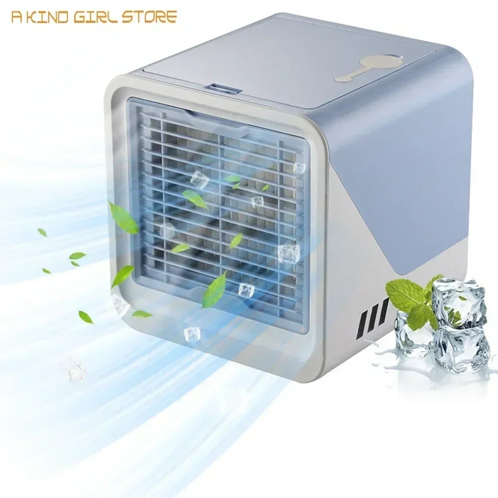 New Mini Air Conditioner Air Cooler Fan Light USB Portable Conditioner 3 Gear Adjust Space Cooling Fan For Home