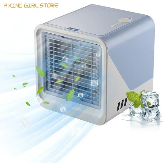 New Mini Air Conditioner Air Cooler Fan Light USB Portable Conditioner 3 Gear Adjust Space Cooling Fan For Home