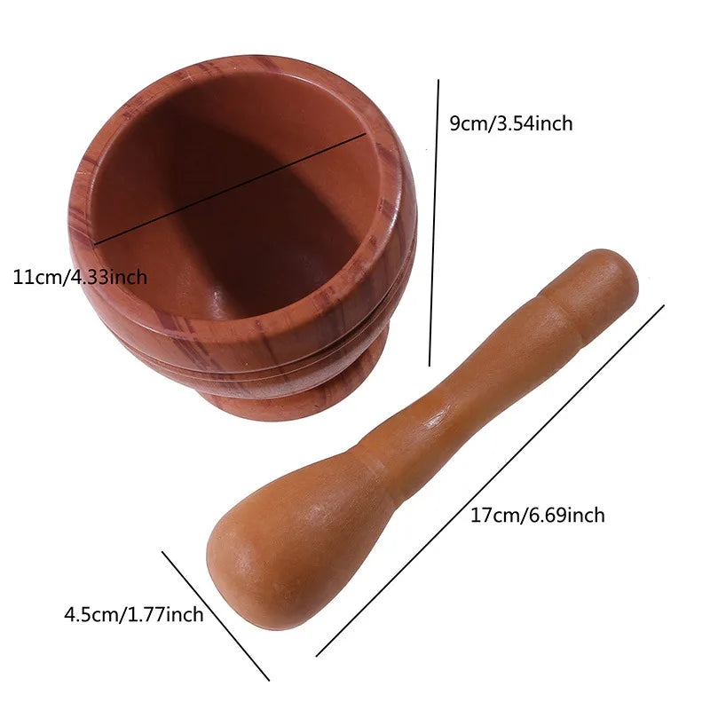 Resin Mortar Pestle Set Garlic Herb Spice Mixing Grinding Crusher Bowl Restaurant Kitchen Tools
