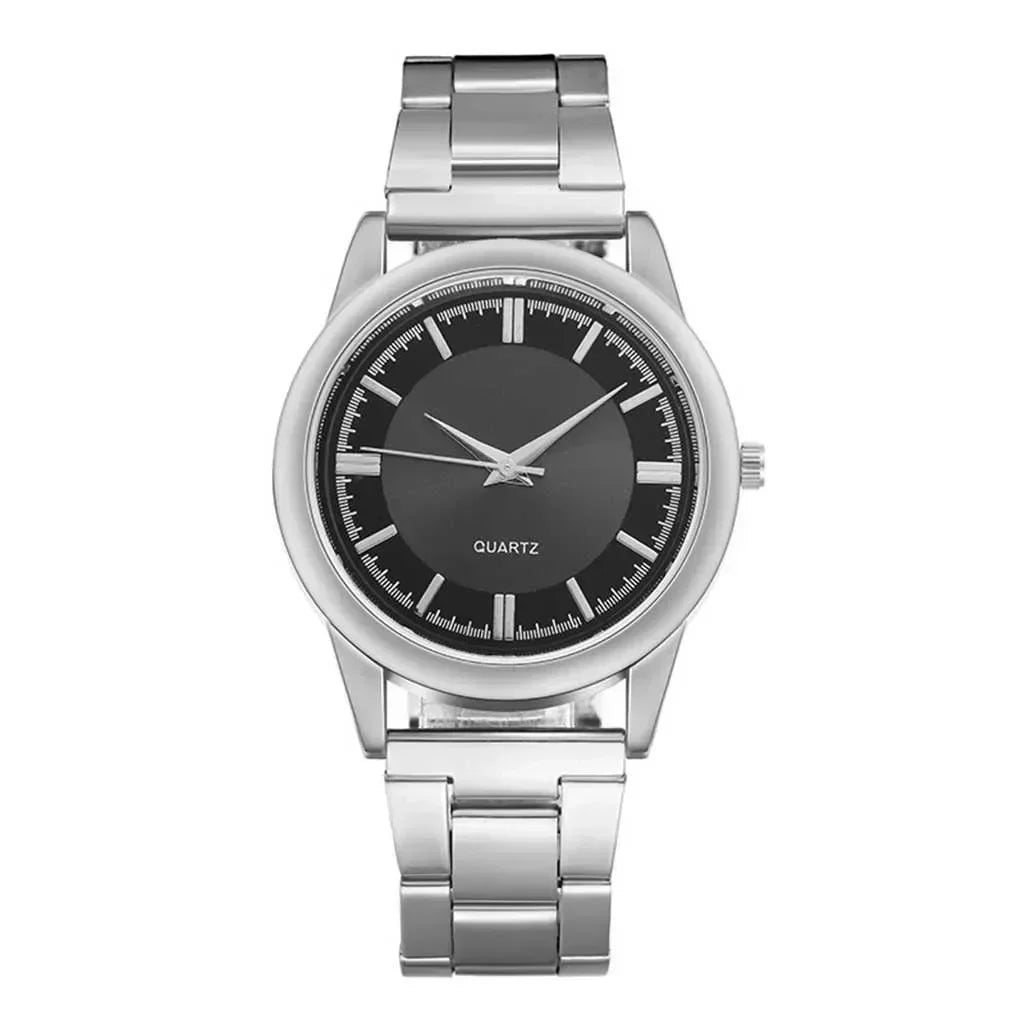 Classic Simple Men's Business Quartz Watch Stainless Steel Round Dial Casual Classic Simple Men's Business Quartz WatchStainles