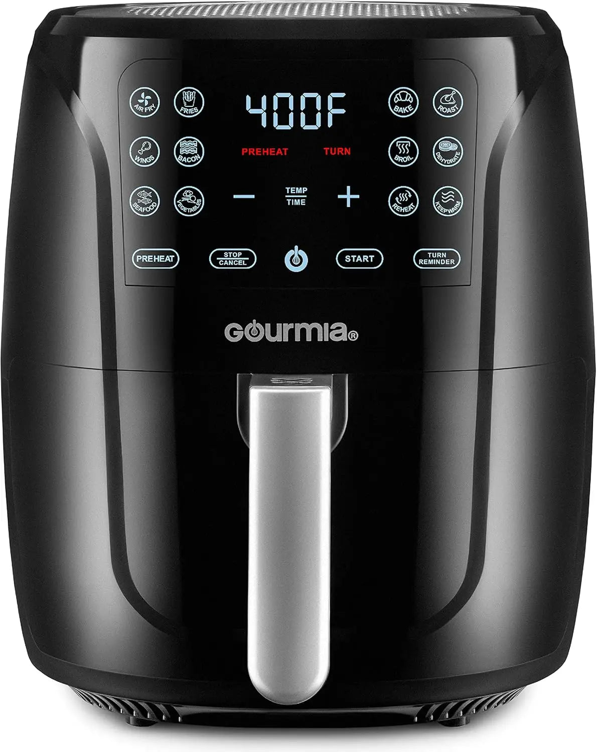 Air Fryer Oven Digital Display 6 Quart Large AirFryer Cooker 12 1-Touch Cooking Presets, XL Air Fryer Basket 1500w Power Multifu