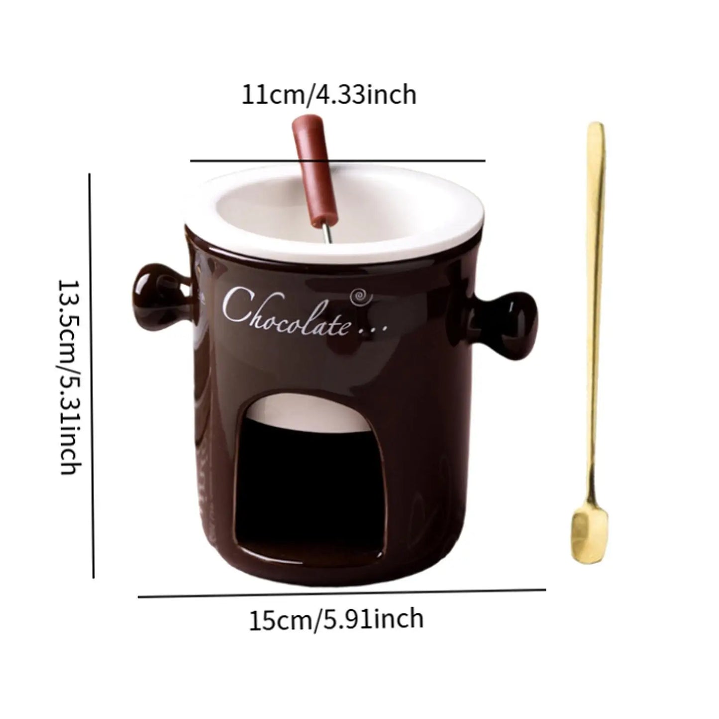Fondue Mug Tapas Chocolate Melter Pot Cookware Melting Mug Candy Hot Pot