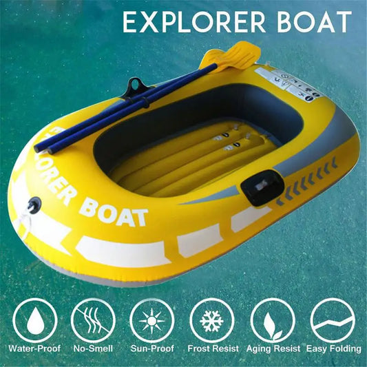 Inflatable Kayak Canoe Inflatable Fishing Boat Outdoor Floating Lake Boat 1/2 persons Inflatable Dinghy Boat Floats for Rafting