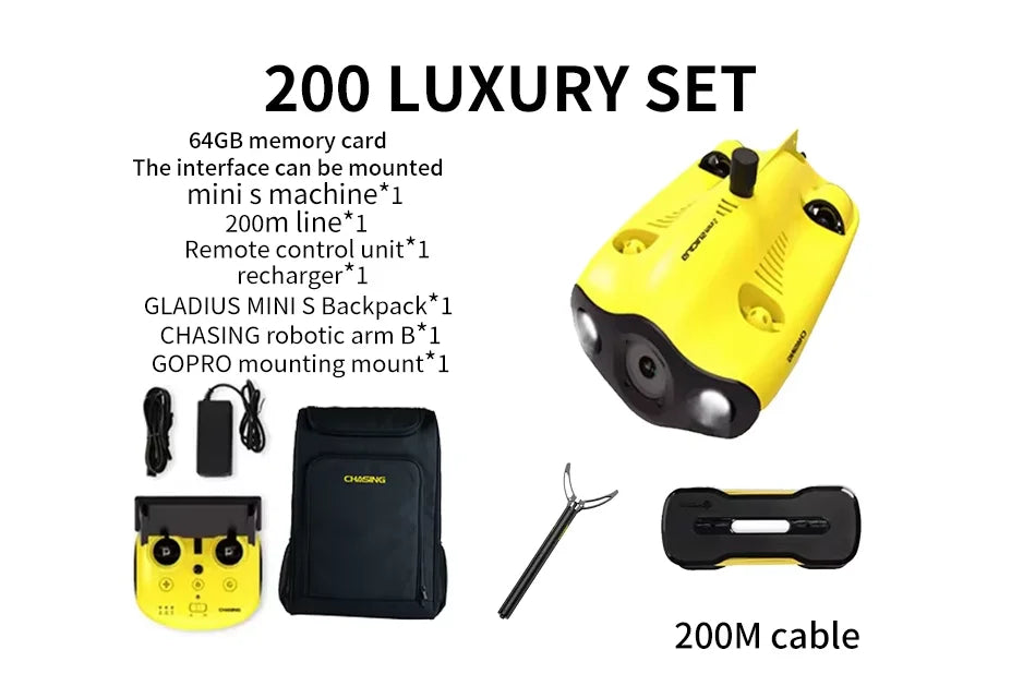Mini s Unmanned RC Drone with 4K UHD Camera LED Backlight Remote Control Mobile Phone Control for Underwater Photography