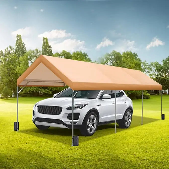 Heavy Duty Carport, Oversized Portable Garage Shelter, Outdoor Car Tent Tent with Rolled Up Sidewalls and Boat Truck Party Doors
