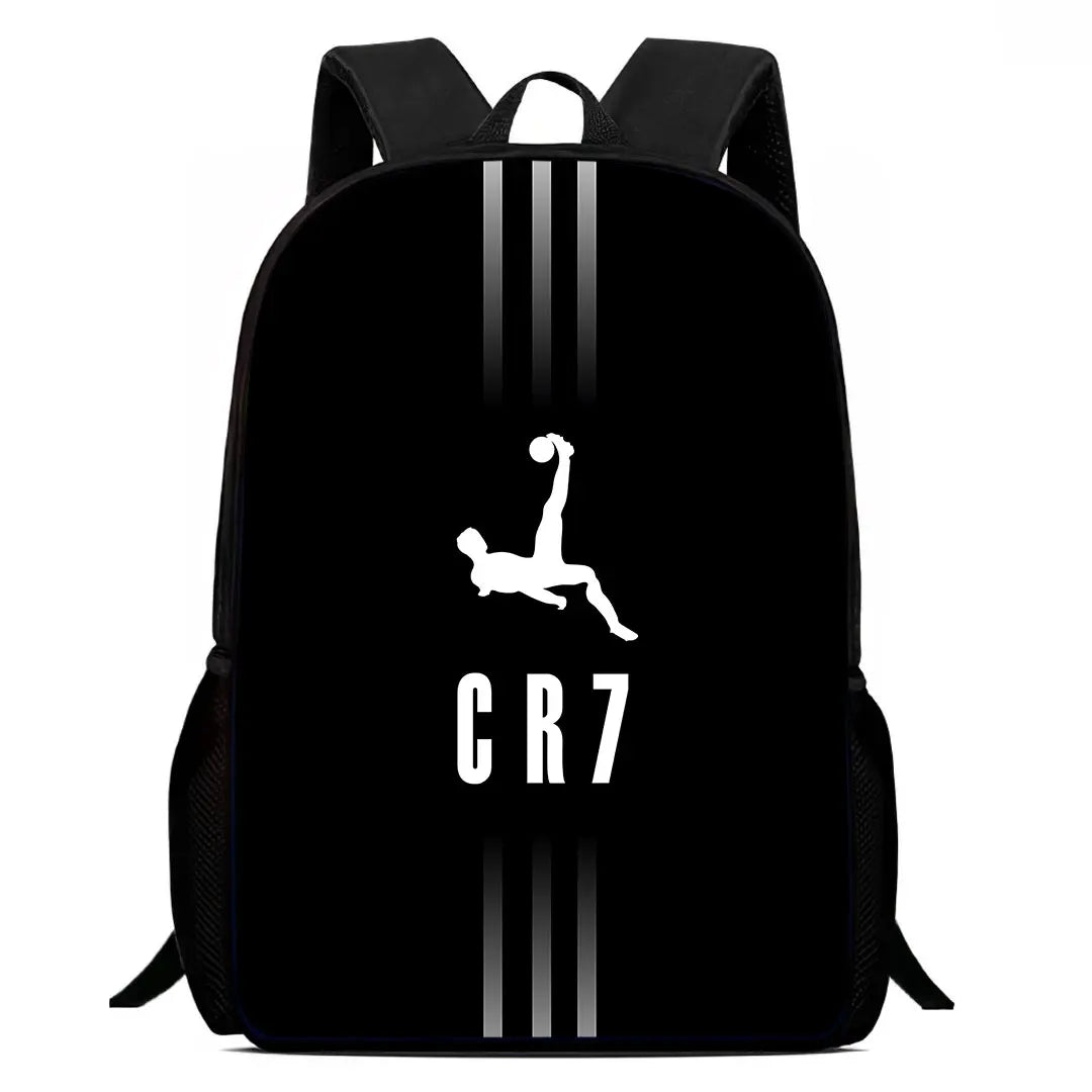 Cartoon C-CR7 Football-Stars Child School Backpack With Shoulder Bags Pencil Bags School Bags for Boys Girls Best Gift