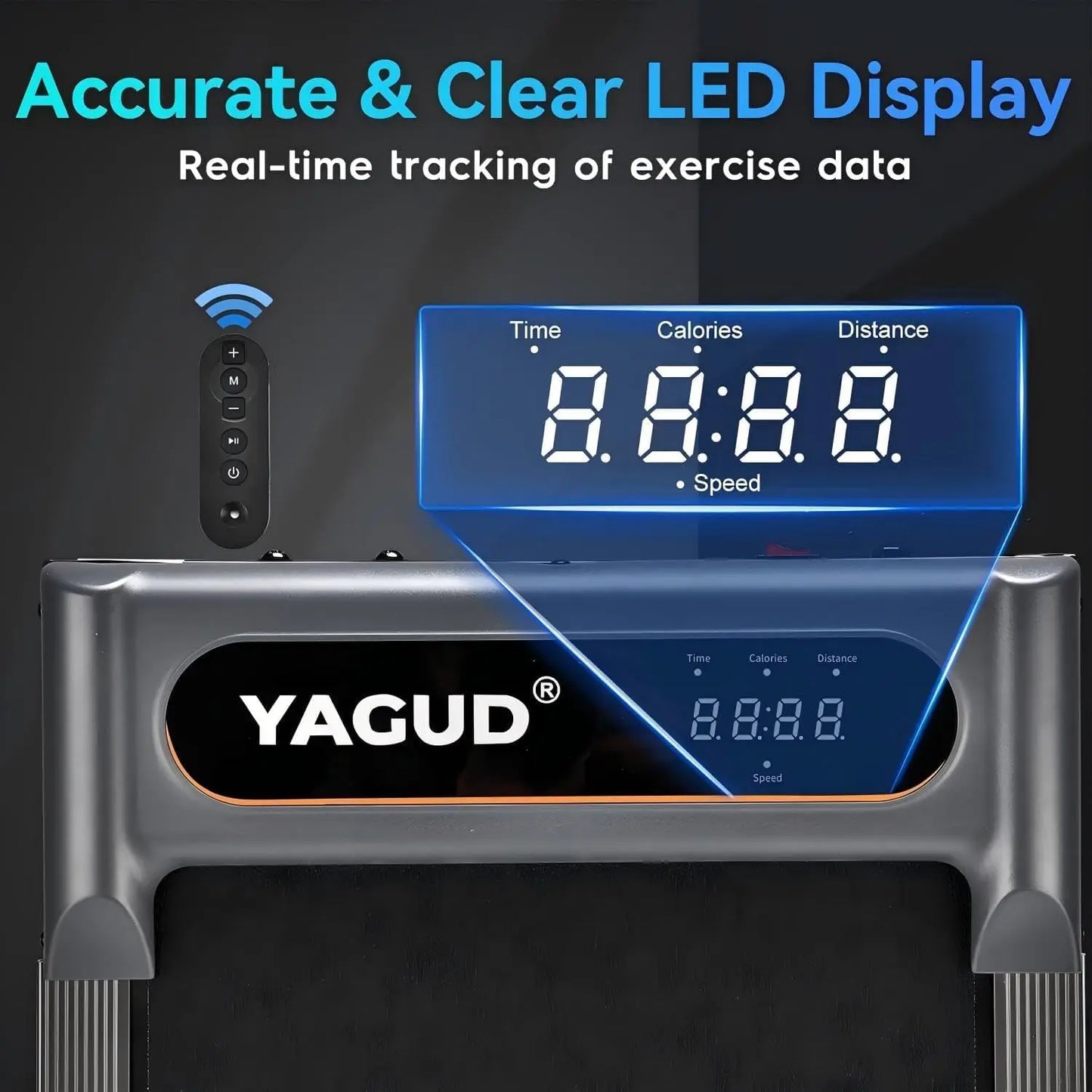 Walking Pad, Walking Pad Treadmill for Home Office, Portable Under Desk Treadmill with Remote Control and LED Display, Walking J