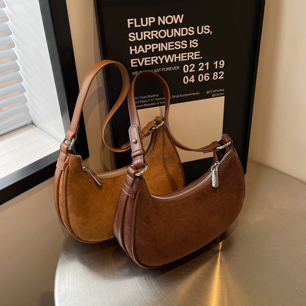 Women Tote Bags Casual Hobo Bag Crossbody Crescent Shoulder Bag Half Moon Chest Purses Female Fashion Travel Shopper Handbag