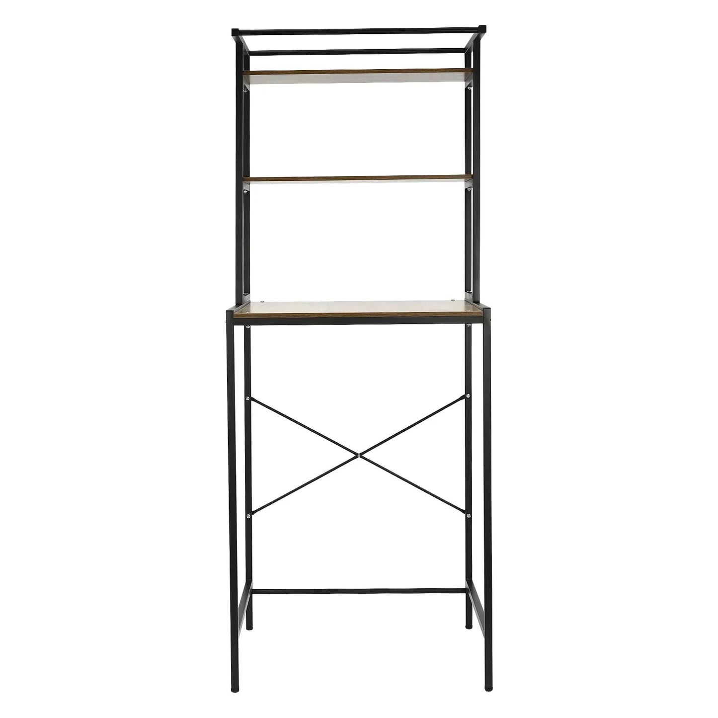 Washer and Dryer Storage Shelf 3 Tiers Clothes Drying Rack Floor Mount Bathroom Organizer Wall Shelf