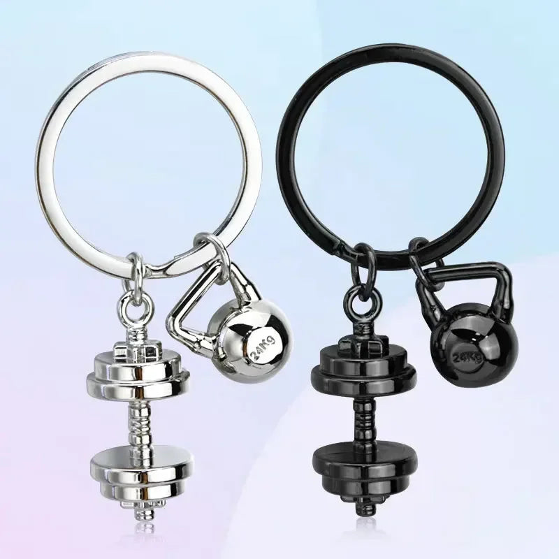 Fitness Dumbbell Keychain Sports Competition Souvenir Universal Arm Strength Training Three-dimensional Model Club Gifts