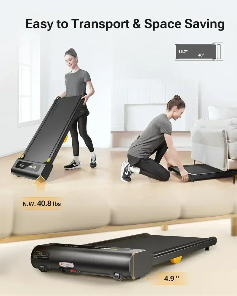 Under Desk Treadmill Walking Pad for Home/Office Portable Walking Treadmill 2.25HP Walking Jogging Machine with 265 lbs Weight