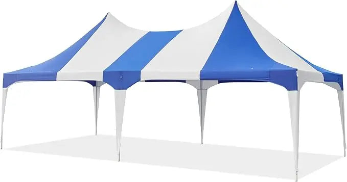 Party Tent, White Wedding Tent, Decagonal Heavy Duty Canopy with 8 Removable Sidewalls, 8 Church Windows and 2 Pull-Back Doors
