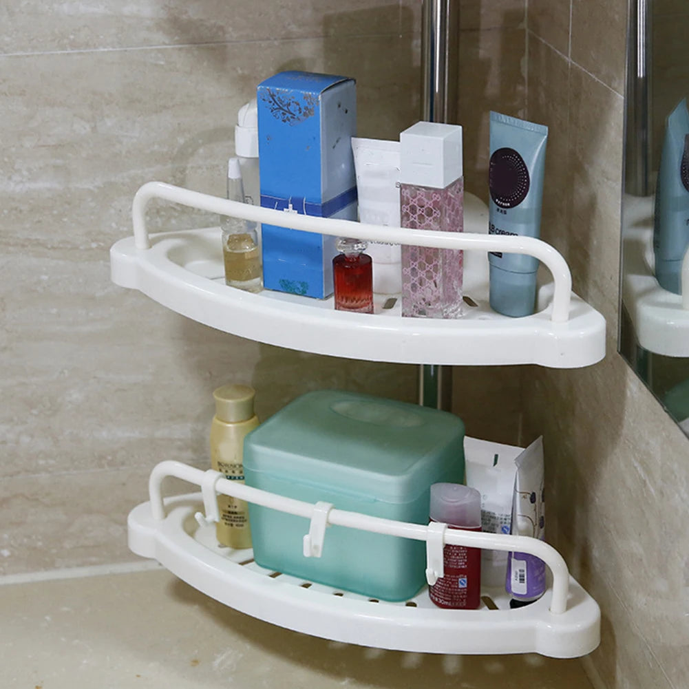 Corner Shower Caddy Tension Pole Bathroom Rust Proof Telescopic Rod 4 Tier Storage Rack Shower Organizer 120-310cm Adjustable