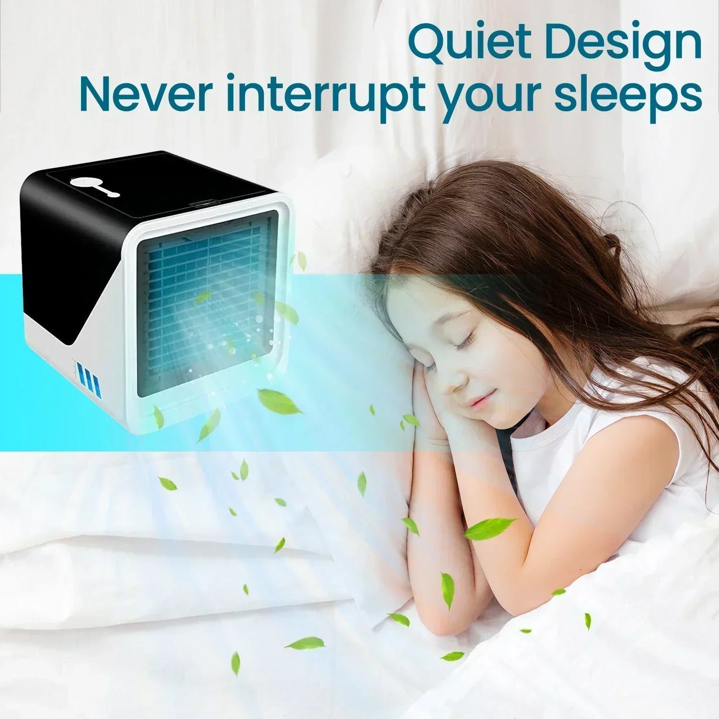 New Mini Air Conditioner Air Cooler Fan Light USB Portable Conditioner 3 Gear Adjust Space Cooling Fan For Home