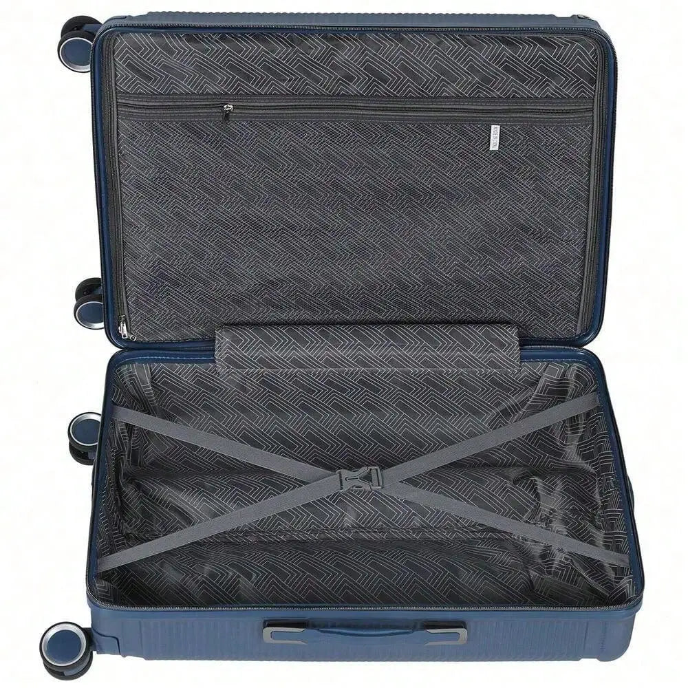 3 Piece Luggage Set Travel Trolley (20/24/28") Business Hard-Shell Suitcase Blue