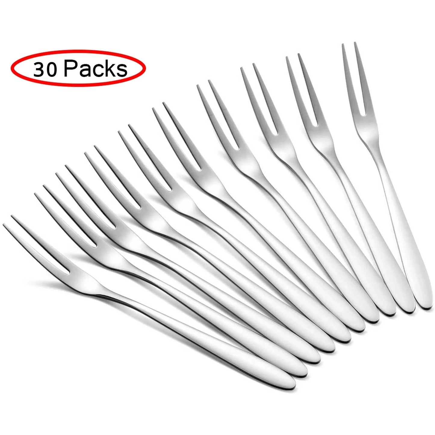12Pcs Stainless Steel Fruit Forks Household Dessert Forks Lovely Mini Fork Set Snack Cake Salad Cutlery Forks Kitchen Flatware