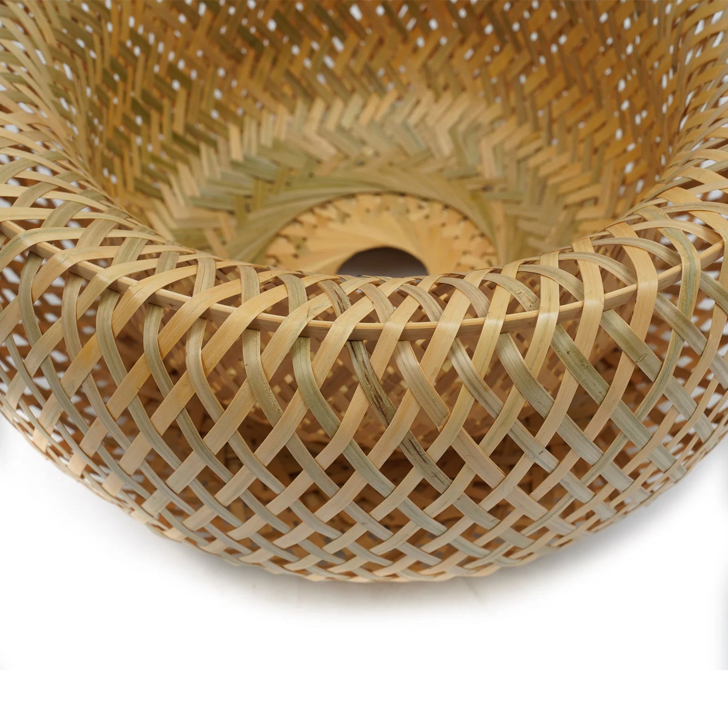 Vintage Bamboo Wicker Rattan Lantern Pendant Light Fixture Hanging Ceiling Lamps